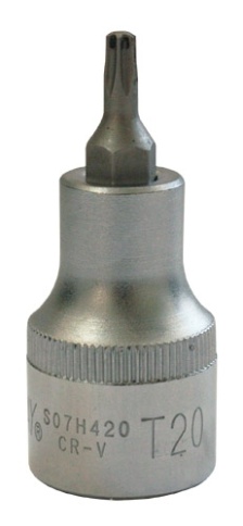 Головка торцевая 1/2 DR, с вставкой Torx T-25, L-58 мм, Jonnesway S07H425 фото 1