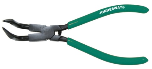 Щипцы для стопорных колец с удлиненными губками 216 мм, сжим загнутый, Jonnesway P9508C фото 1