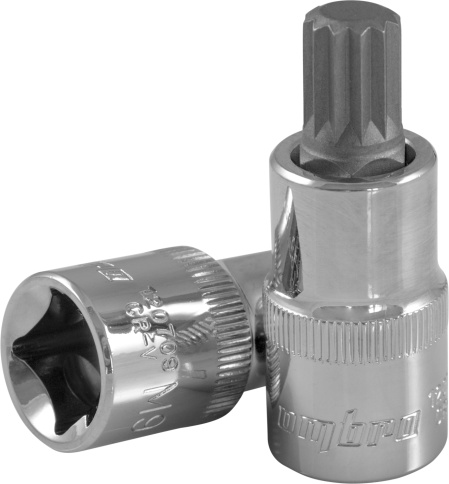 Насадка торцевая 1/2 DR с вставкой-битой SPLINE, M12, Ombra 120712 фото 1