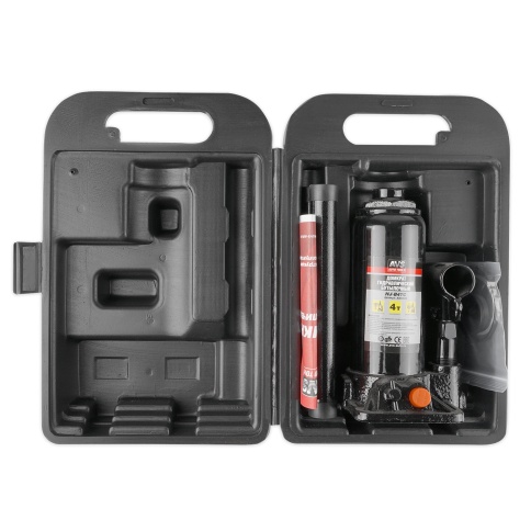 Домкрат гидравлический AVS HJ-B4TC, 4т, 180-350мм. с клапаном, в кейсе (ремкомплект) фото 2