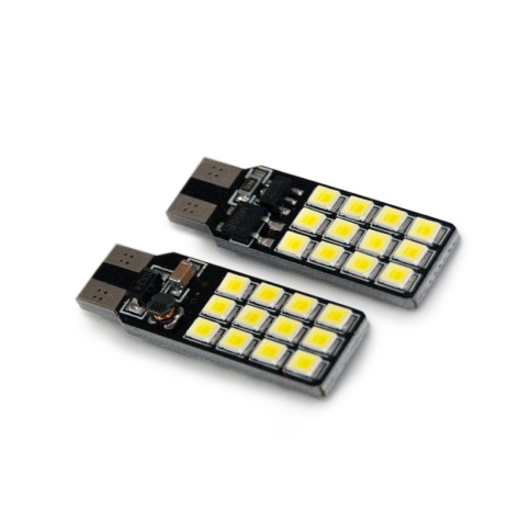 T107 T10/белый/ (W2.1x9.5d) 24SMD 2835, коробка 2 шт. фото 2
