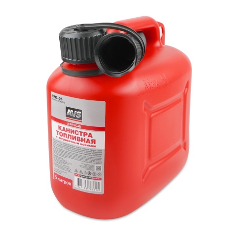 Канистра топливная пластик 5л. (красная) AVS TPK-05 фото 2