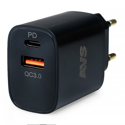 USB сетевое зарядное устройство AVS 2 порта UT-723 (USB QC 3.0+PD Type C) фото 4