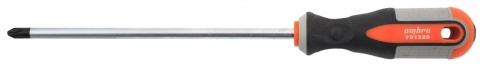 Отвертка крестовая Round Grip, PH3x200 мм, Ombra 751320 фото 2