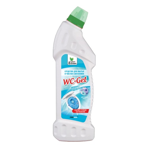 Средство для мытья и чистки сантехники "WC-Gel" (кислотное) 750 мл. Clean&Green CG8074 фото 2