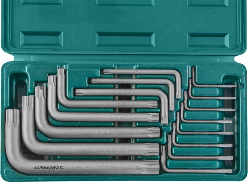 Набор угловых ключей Torx Т6-Т70, 16 предметов, Jonnesway H0816S фото 1