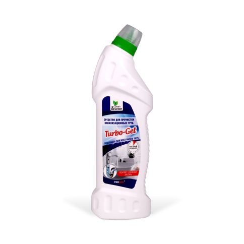 Средство для прочистки канализационных труб "Turbo-Gel" (щелочное) 750 мл. Clean&Green CG8073 уценка фото 1