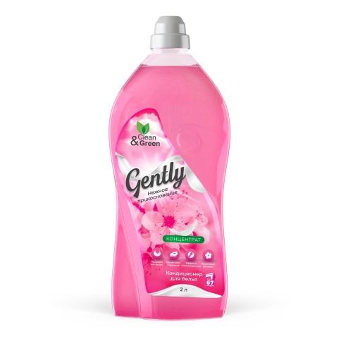 Кондиционер для белья Gently "Нежное прикосновение" (концентрат, розовый) 2 л. Clean&Green CG8276 фото 2