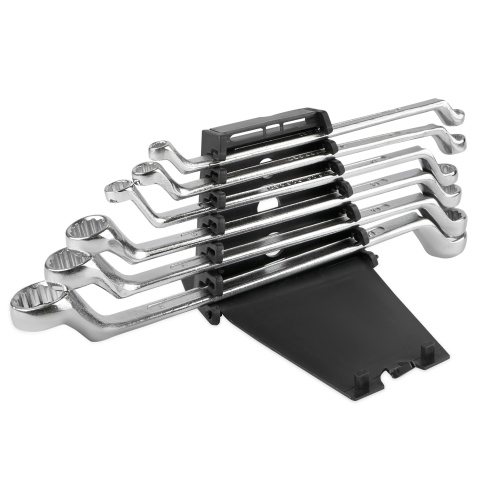 Набор ключей гаечных накидных изогнутых на держателе (6-17 мм) (6 предметов) JT KJ2N6P фото 9