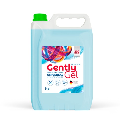 Гель концентрат для стирки "Gently Gel" NEW универсальный (ПЭНД) 5 л. Clean&Green CG8526 фото 1