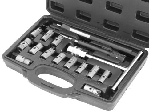 Набор для восстановления посадочных отверстий дизельных форсунок, 17 пред., Thorvik DICS17 (53897) фото 2