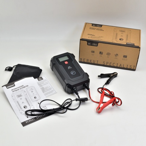 Автоматическое зарядное устройство для 6 и 12 вольтовых АКБ, BERKUT BC-08A (9 стадий зарядки) фото 2