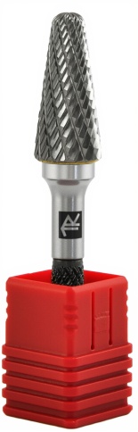 Борфреза твердосплавная коническая с радиусным торцом, тип L, 8 мм, двойная насечка, Thorvik (57034) фото 3