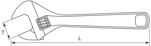 Разводной ключ 375 мм, Thorvik AJW375 фото 2