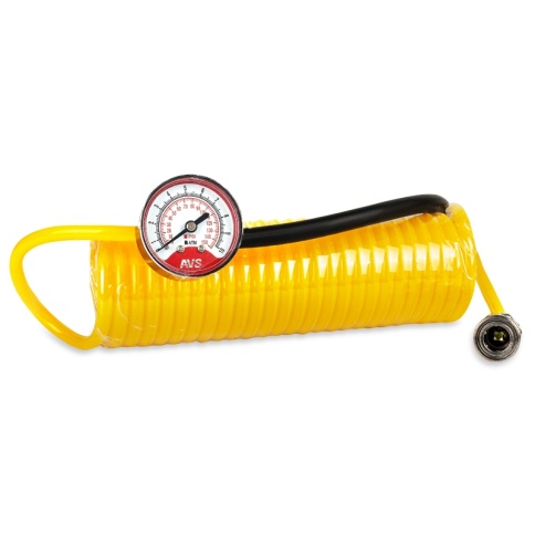 Универсальный шланг-удлинитель с манометром для автомобильных компрессоров HS-01 фото 1