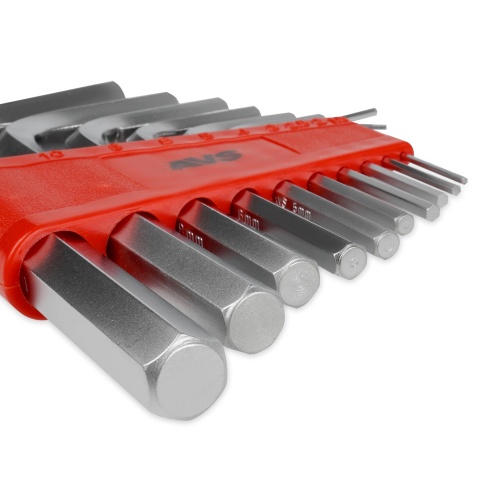 Набор ключей торцевых шестигранных 10 предметов (1,5-12мм) AVS HKS-10 фото 2