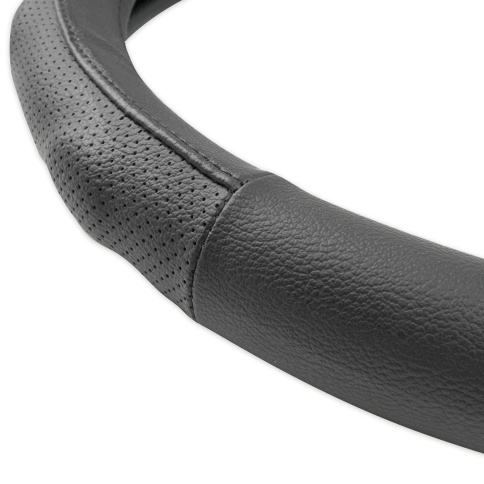 Оплетка на руль (нат. кожа) AVS GL-930M-B (размер M, черный) - Серия "Classic" фото 2