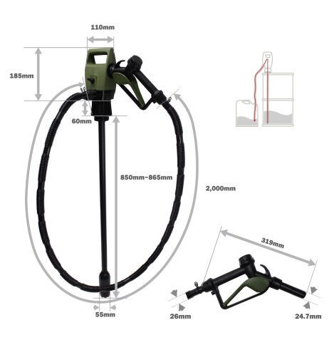 Электронасос для перекачки из бочек (12V/220V) SMART SP3000EP фото 2