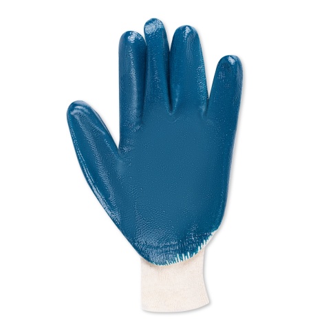 Перчатки нитриловые обливные МБС (синие, резиновая манжета) 1 пара AVS RP-08 фото 3