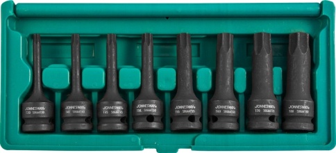 Набор ударных головок Torx 1/2 DR, Т30- T80, 78 мм, 8 предметов, Jonnesway S06A408S фото 2