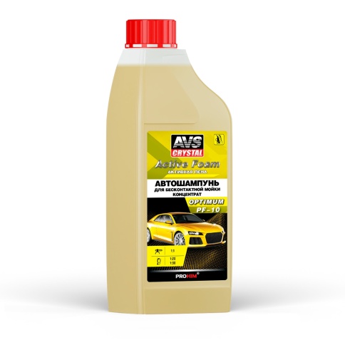 Автошампунь для б/к мойки AVS "Active Foam" 1:1 PF-10 OPTIMUM 1 л фото 1
