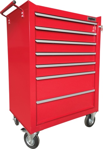 Тележка инструментальная 7-ми полочная Ombra OTT47R-R (красная) фото 1