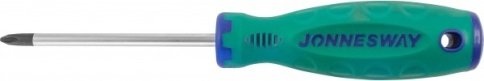 Отвертка стержневая крестовая ANTI-SLIP GRIP, PH2х100 мм, Jonnesway D71P2100 фото 1