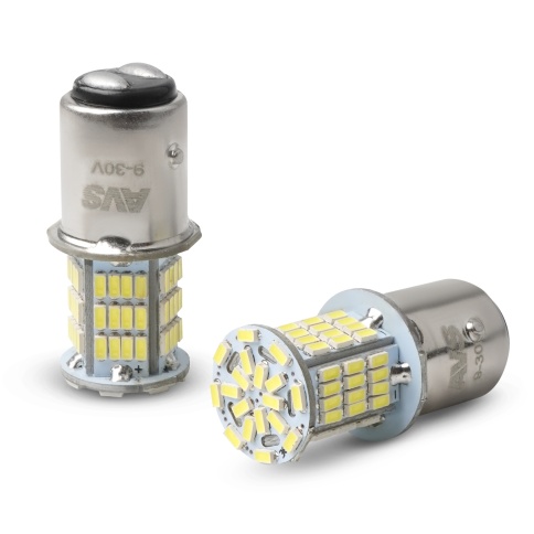 S100B T15/белый/ (BAY15d) 78SMD 3014 2 contact, коробка 2 шт. фото 2