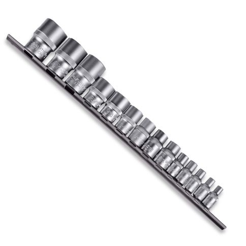 Набор головок торцевых 1/4", 3/8", 1/2"DR TORX (E4-E24) (14 предметов) на держателе AVS NTX-14M фото 1
