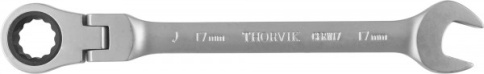Ключ комбинированный трещоточный карданный, 17 мм, Thorvik CFRW17 (53484) фото 1
