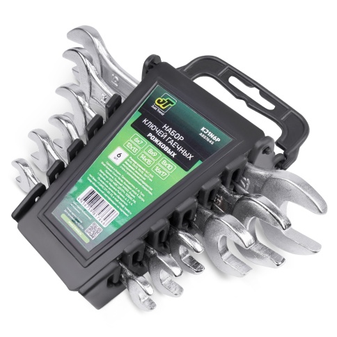 Набор ключей гаечных рожковых на держателе (6-17 мм) (6 предметов) JT KJ1N6P фото 2