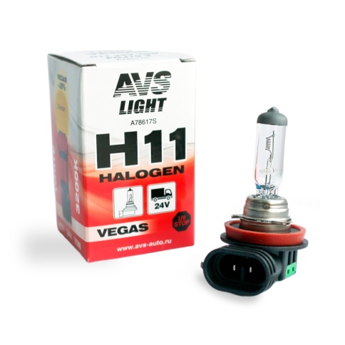 Галогенная лампа AVS Vegas H11.24V.70W.1шт. фото 1