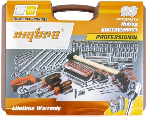 Универсальный набор инструментов Ombra OMT93S, 93 предмета фото 4