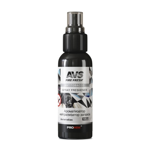 Ароматизатор-нейтрализатор запахов AVS AFS-017 Stop Smell (аром Antitobacco/Антитабак.)(спрей100мл.) фото 2