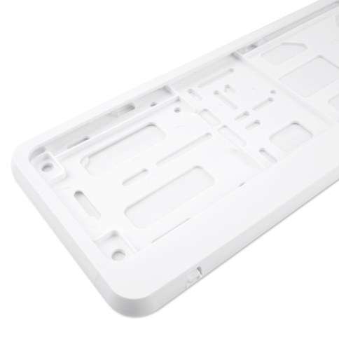 Рамка под номерной знак двусоставная (белая) AVS RN-17 фото 2