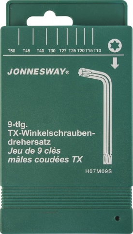 Набор угловых ключей Torx, Jonnesway H07M09S (47098) фото 2