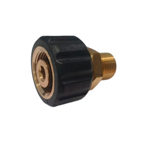 Переходник R+M М22внеш - 3/8внеш, 400bar, латунь фото 1