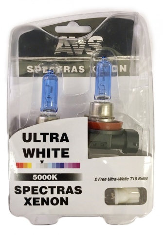 Газонаполненные лампы AVS SPECTRAS Xenon 5000K H11 12V 75W, комплект 2+2 (T-10) шт. фото 1