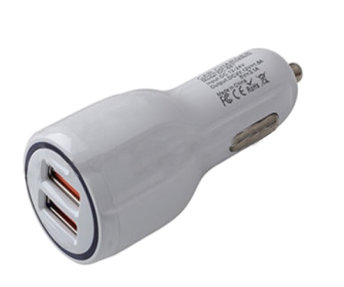USB автомобильное зарядное устройство AVS 2 порта UC-123 Quick Charge (3А)  фото 1