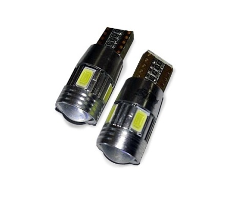 C023 T10/белый/ (W2.1x9.5d) 5SMD 5730, блистер 2 шт. фото 2