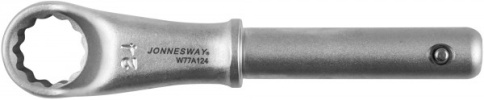 Ключ накидной усиленный, 24 мм, d18.5/180 мм, Jonnesway W77A124 (46318) фото 2