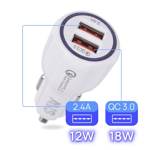 Автомобильное ЗУ AVS UC-123, 1 QC USB/1 USB, 3.0 А, 30 Вт (A07158S) фото 2