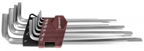 Набор ключей шестигранных удлиненных дюймовых, H1/16"-H3/8", 10 шт, Thorvik HKIL10S фото 3