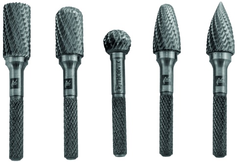 Набор борфрез твердосплавных, B,C,D,F,G, 10 мм, двойная насечка, 5 пр, Thorvik TRRB100605-2S (57043) фото 2